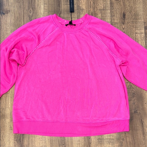JANE +  DELANCEY Vibrant Pink Sweatshirt size 1X - Picture 1 of 6